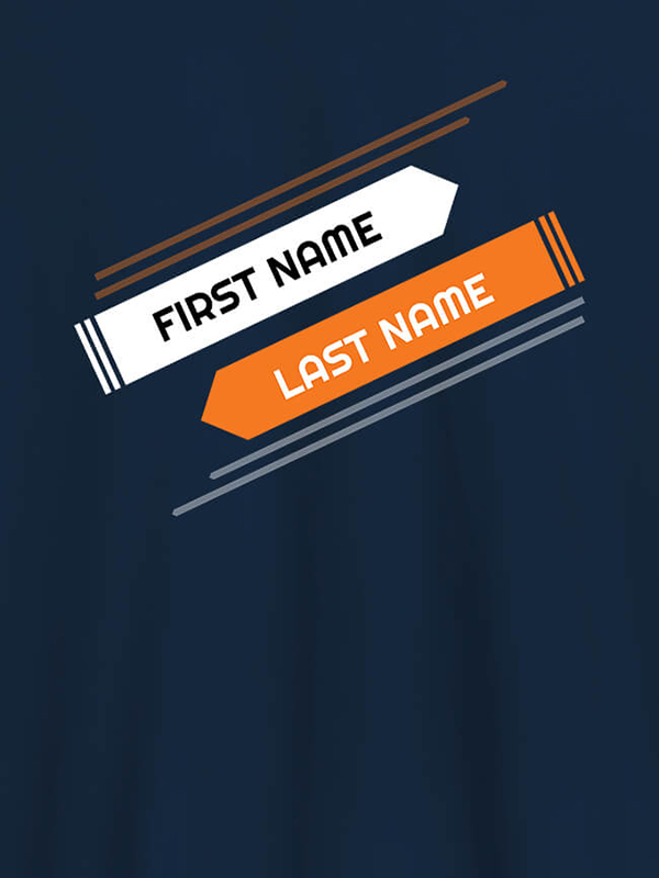 Custom First Name and Last Name On Personalized Tees