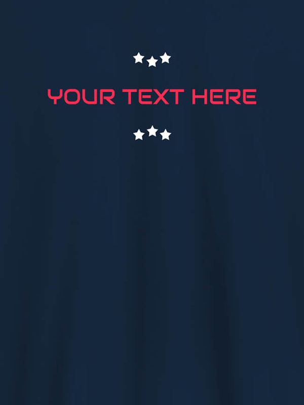 Custom 3 Stars with Your Name On Customized Mens T-Shirt