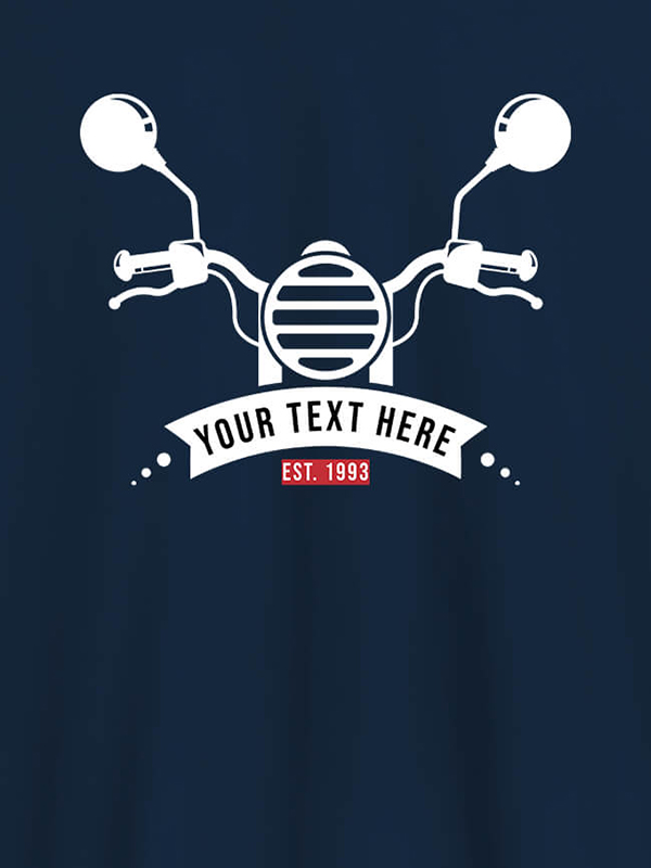 Custom Your text with Bike Theme On Personalized Tshirt