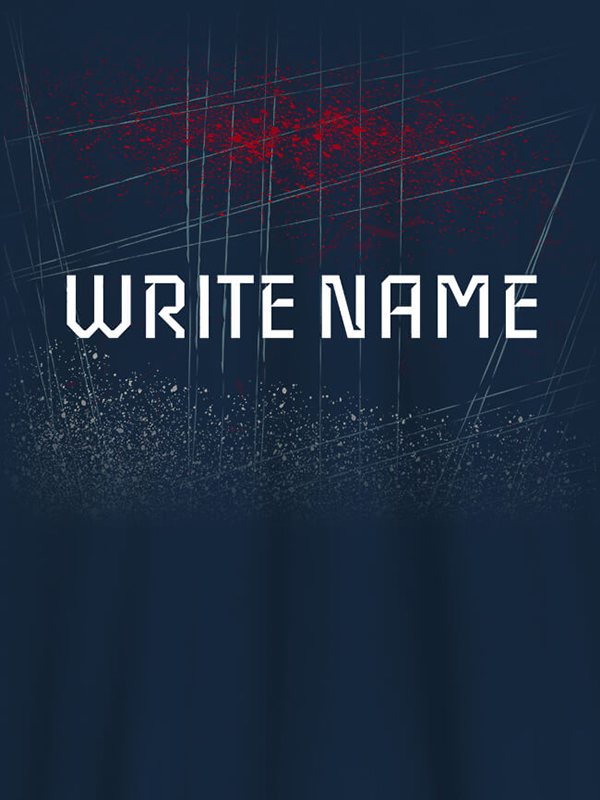 Custom Uneven Line Theme with Your Name On Personalized T-Shirt