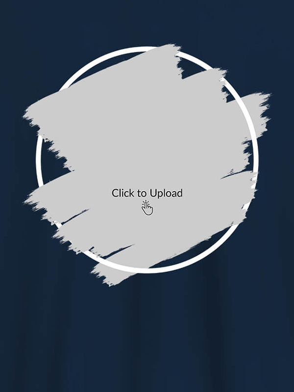 Custom Your Photo in Square Grunge Shape On Personalized T-Shirt