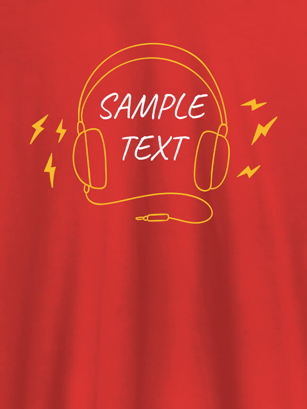 Custom Personalised Fashion Mens Tshirt With Headphones