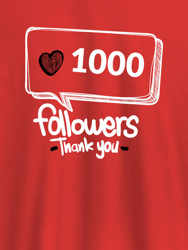 Custom Followers Thank Printed Mens T Shirt