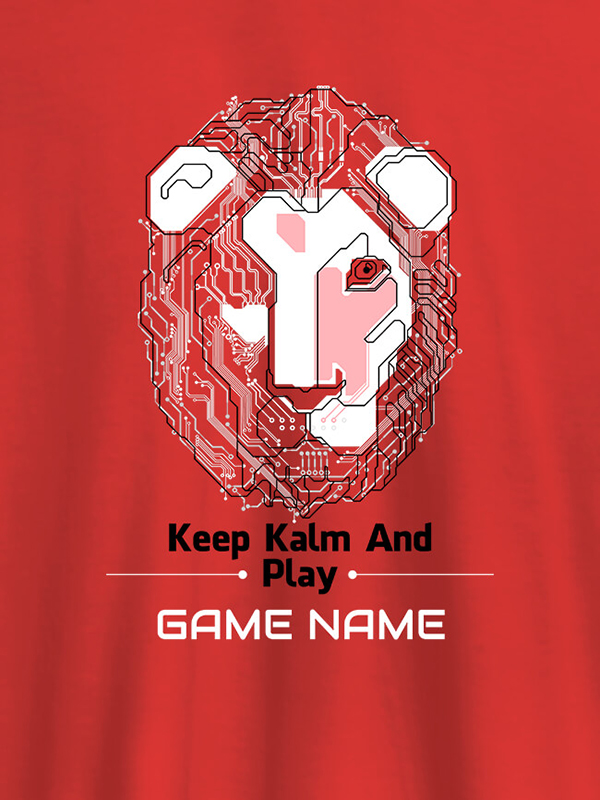 Custom Keep Calm And Play Game Name Personalised Printed Mens T Shirt