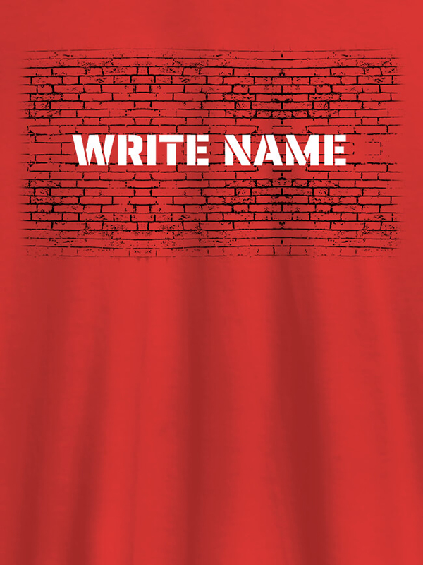 Custom Graffiti Brick Wall T Shirt With Name Mens Wear