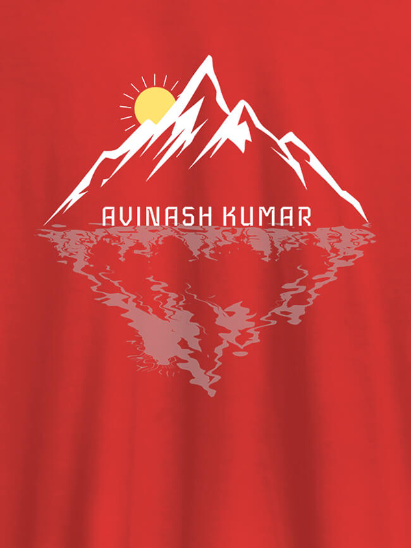 Custom Himalaya Mountain Sunrise Personalised Mens Printed T Shirt