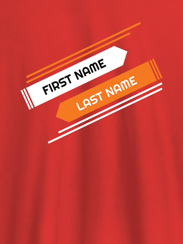 Custom First Name and Last Name On Personalized Tees