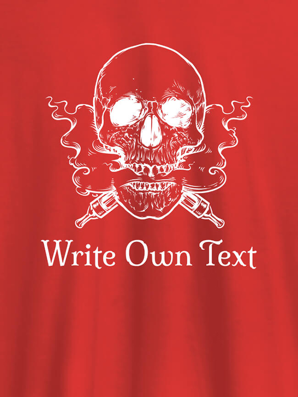 Custom Skull Design with Text On Personalized Tshirt