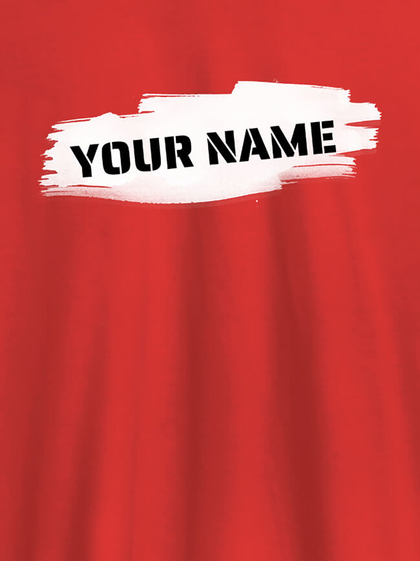 Custom Brush Stroke with Name On Men T Shirts with Name, Text, and Photo