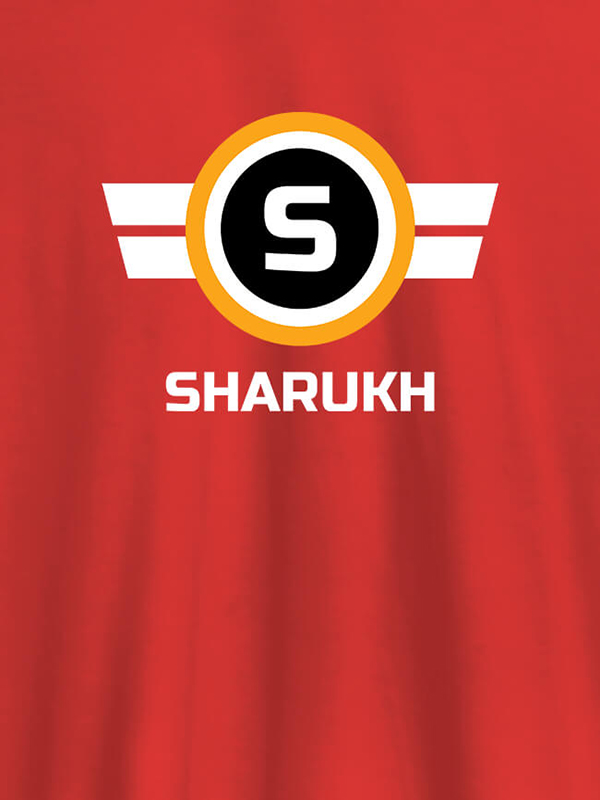 Custom Your Initial in Round Wings Design On Men T Shirts with Name, Text, and Photo