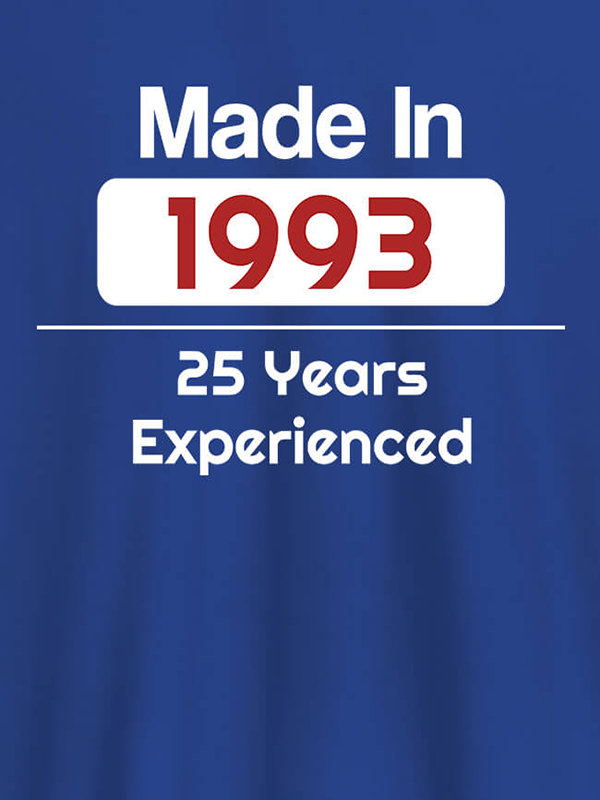 Custom Made In Year Experienced Printed Mens T Shirt Design
