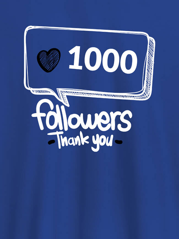 Custom Followers Thank Printed Mens T Shirt