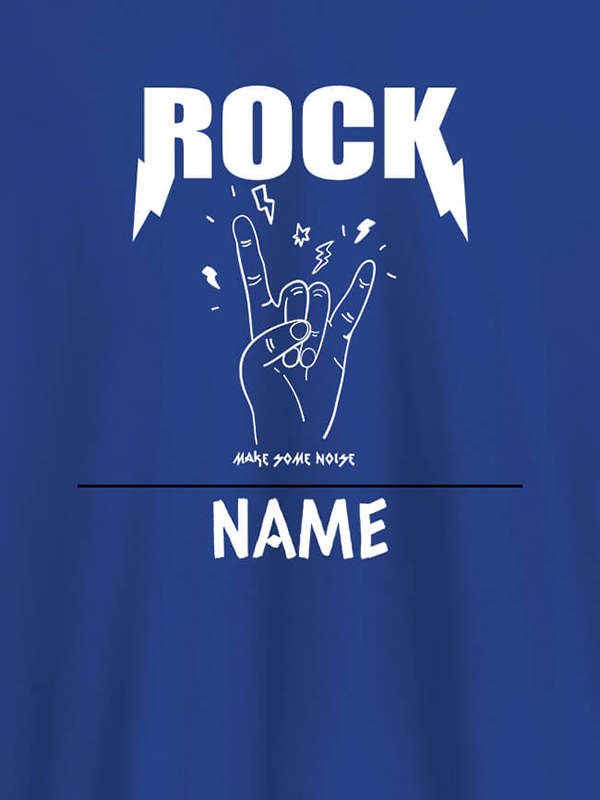 Custom Rock Make Some Noise With Name Personalized Mens T Shirt