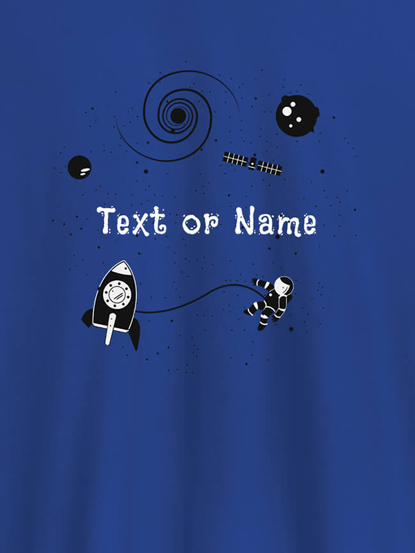 Custom Astronaut Design with Text On T-shirts For Men with Name, Text and Photo