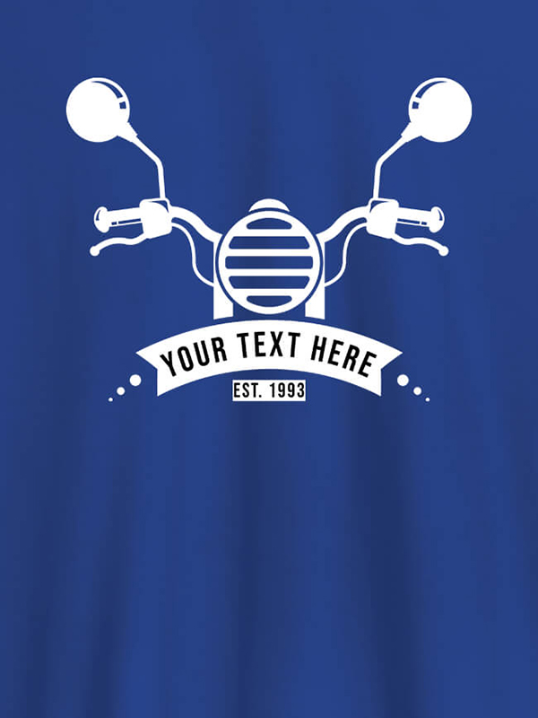 Custom Your text with Bike Theme On Personalized Tshirt