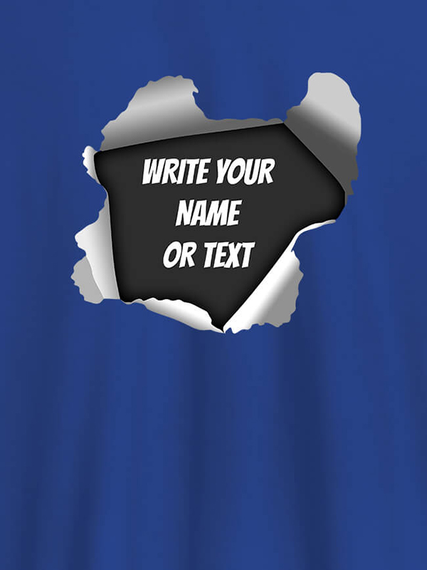 Custom Explode Design with Your Name On Customized Mens T-Shirt