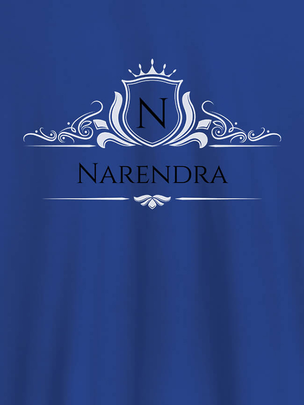 Custom Shield Design with Initial and Text On Men T Shirts with Name, Text, and Photo