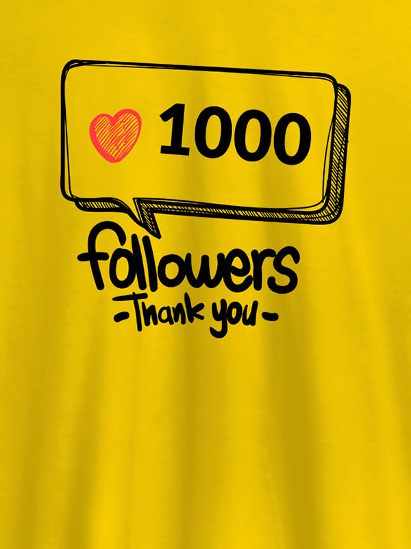 Custom Followers Thank Printed Mens T Shirt