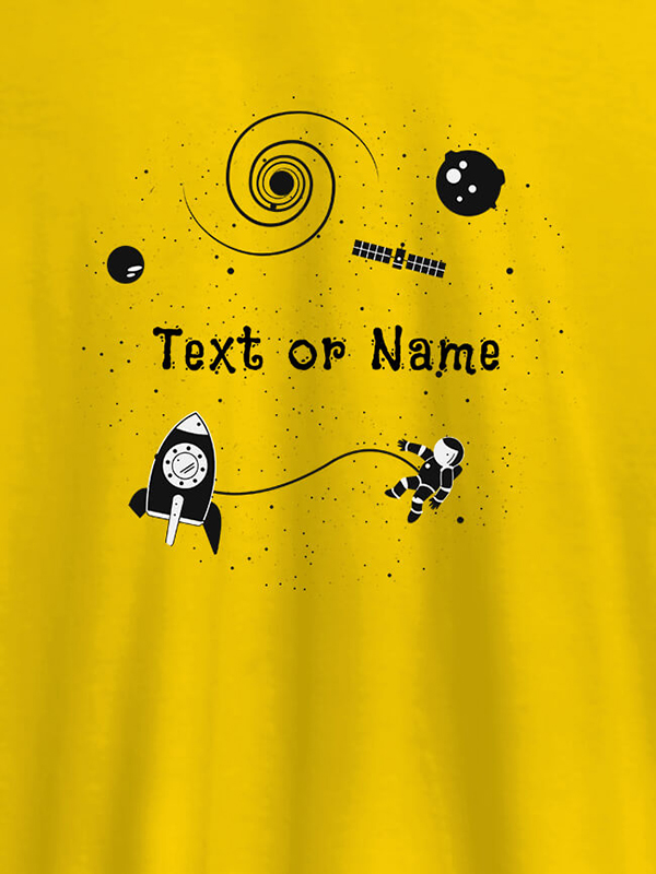 Custom Astronaut Design with Text On T-shirts For Men with Name, Text and Photo