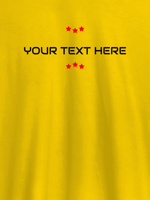 Custom 3 Stars with Your Name On Customized Mens T-Shirt