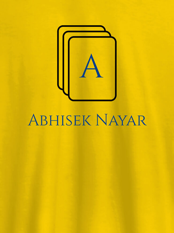 Custom Playing Cards with Initial and Name On Personalized Tees