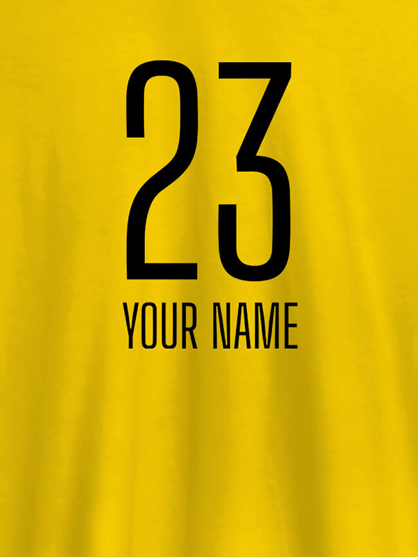 Custom Number and Name On Personalized T-Shirt