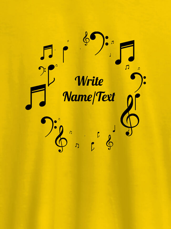 Custom Musical Symbols with Your Name On Personalized T-Shirt