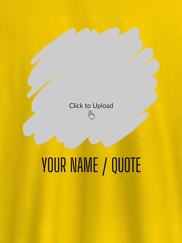 Custom Your Photo in Circle Grunge Shape On Personalized Tees