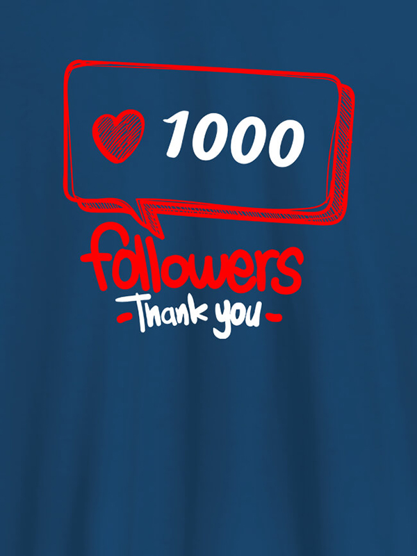 Custom Followers Thank Printed Mens T Shirt