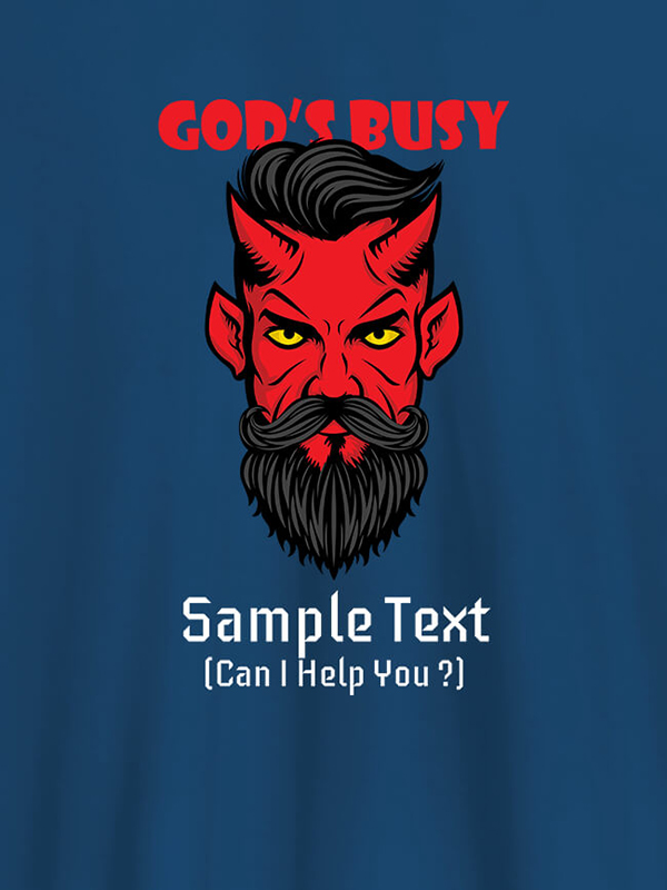 Custom God Busy Can I Help You Personalised Printed Mens T Shirt