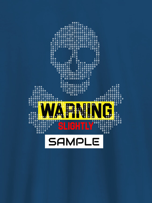 Custom Danger Zone Warning Personalised Printed Mens T Shirt