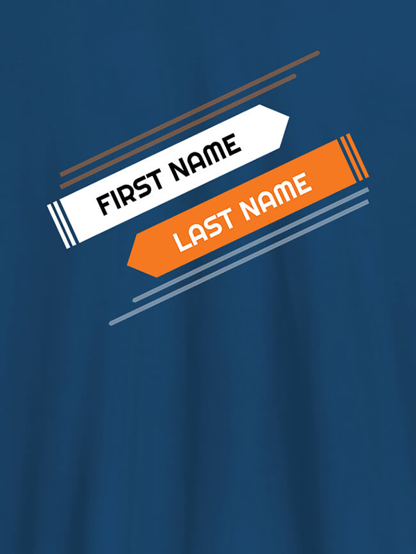 Custom First Name and Last Name On Personalized Tees