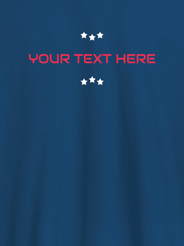 Custom 3 Stars with Your Name On Customized Mens T-Shirt