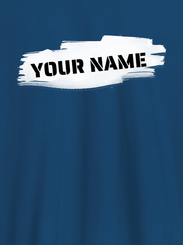 Custom Brush Stroke with Name On Men T Shirts with Name, Text, and Photo