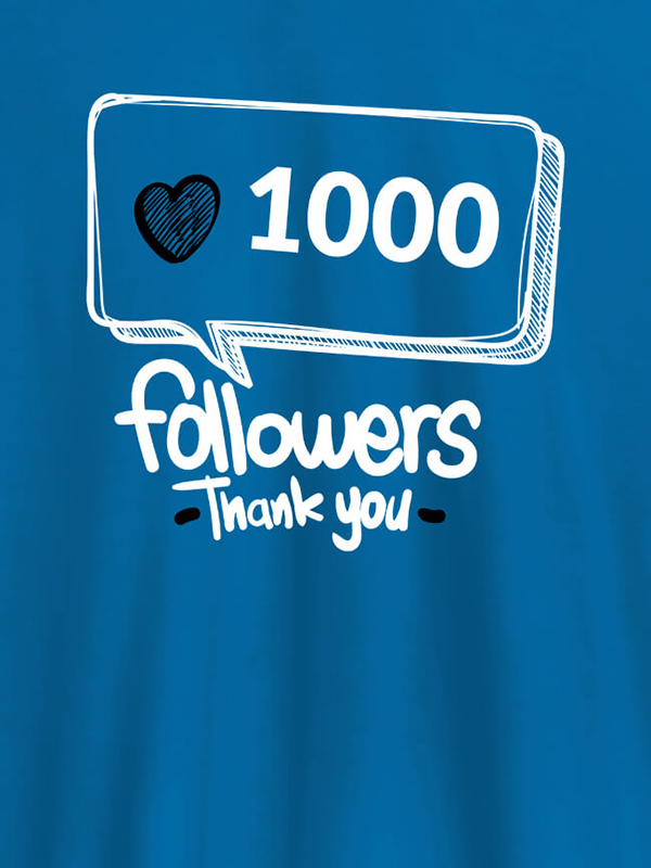 Custom Followers Thank Printed Mens T Shirt