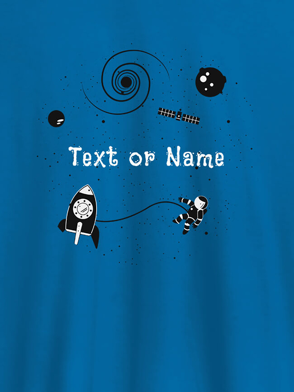 Custom Astronaut Design with Text On T-shirts For Men with Name, Text and Photo