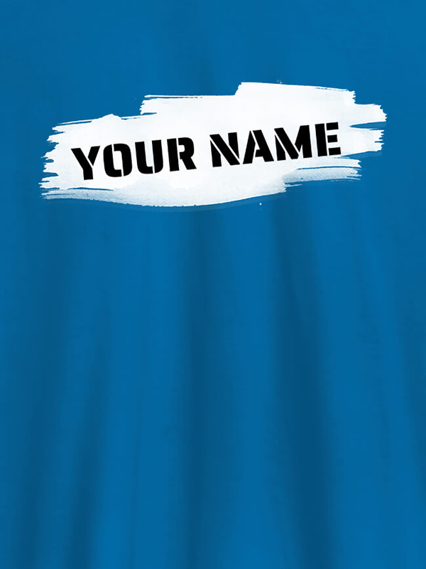 Custom Brush Stroke with Name On Men T Shirts with Name, Text, and Photo