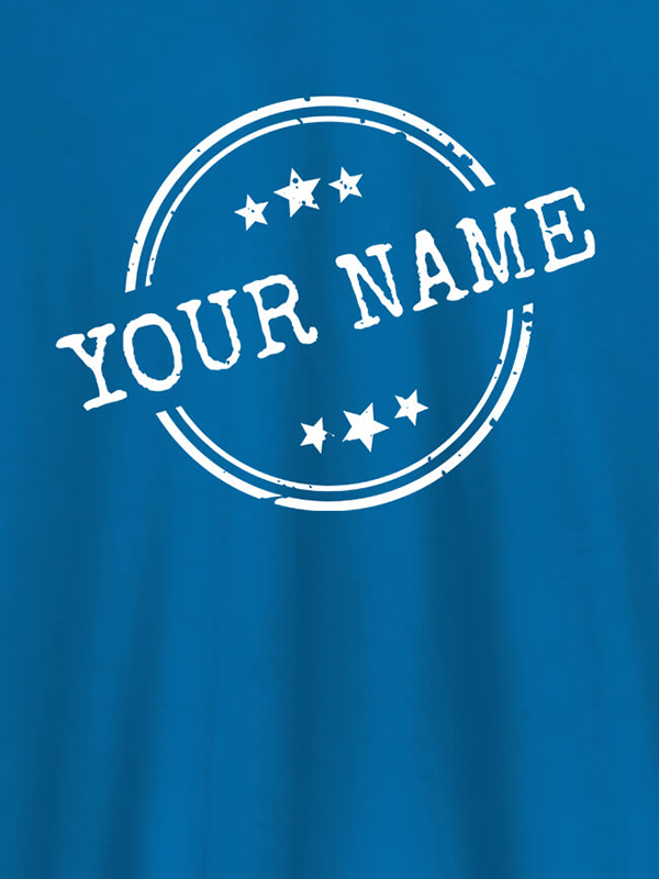 Custom Stamp with Stars Theme and Your Name On Customized Tshirt for Men