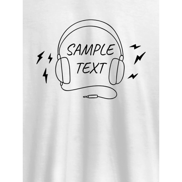 Personalised Fashion Mens Tshirt With Headphones