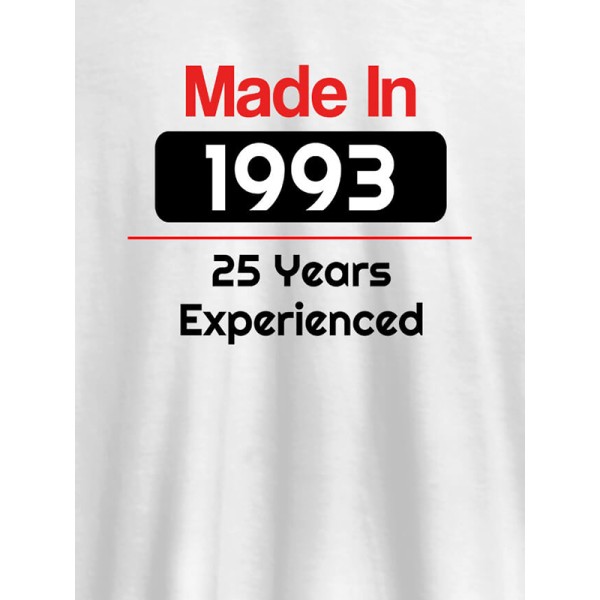 Made In Year Experienced Printed Mens T Shirt Design