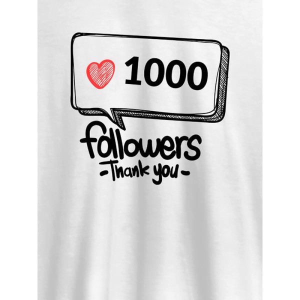 Followers Thank Printed Mens T Shirt