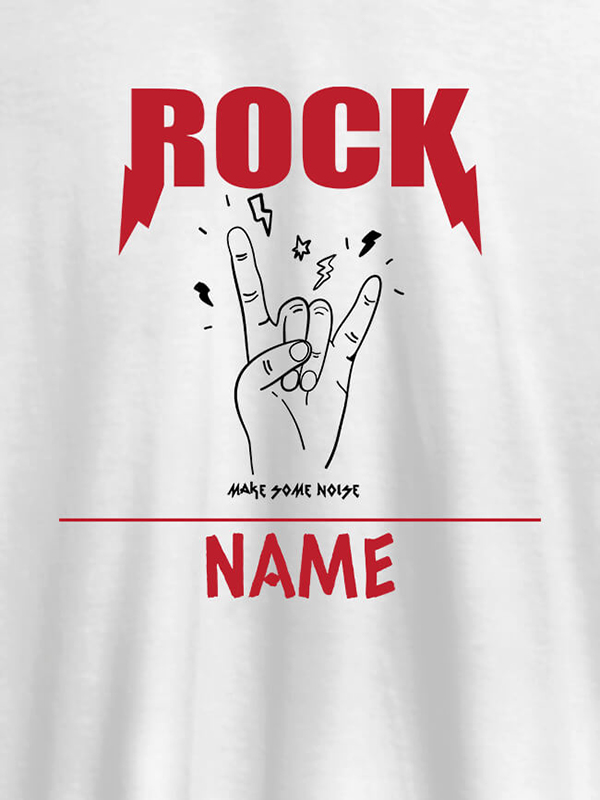 Custom Rock Make Some Noise With Name Personalized Mens T Shirt