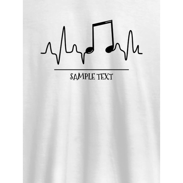 Musical Note Frequency Mens Personalised T Shirt