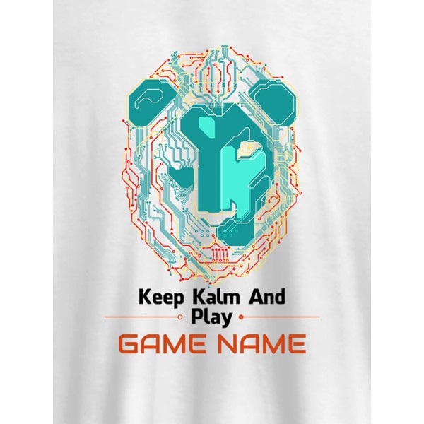 Keep Calm And Play Game Name Personalised Printed Mens T Shirt