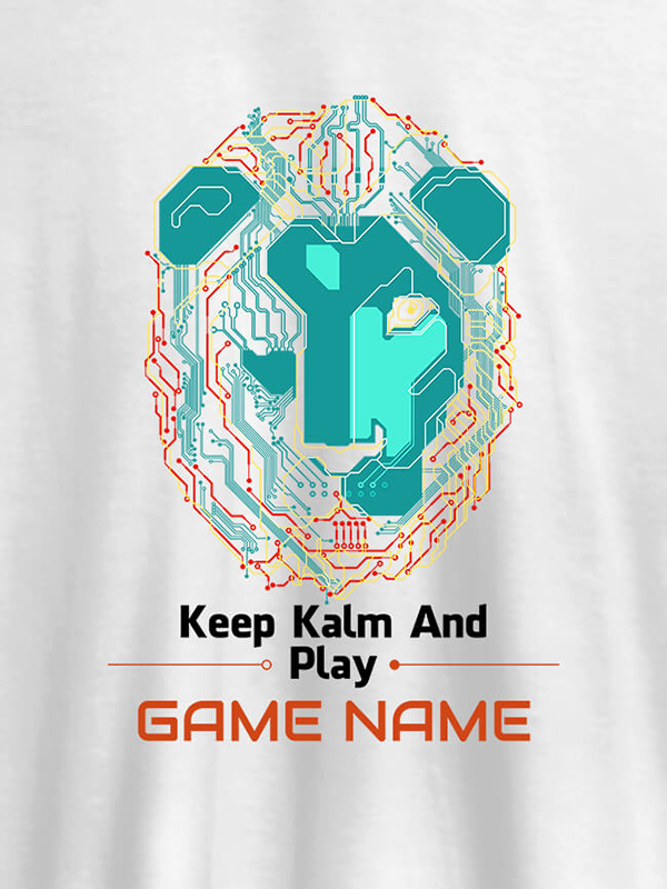 Custom Keep Calm And Play Game Name Personalised Printed Mens T Shirt