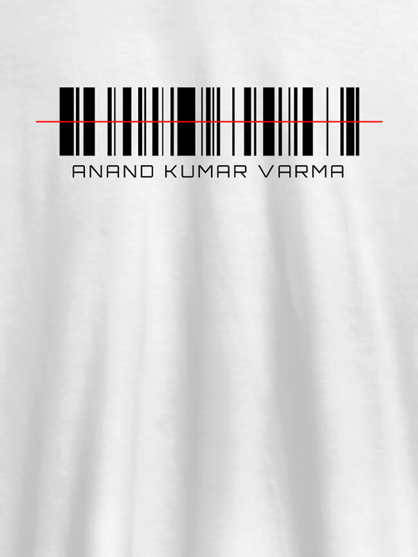 Custom Barcode With Name Personalized Printed Mens T Shirt