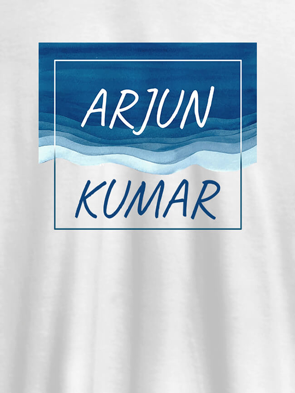 Custom Watercolor Design With Name Personalised Mens T Shirt