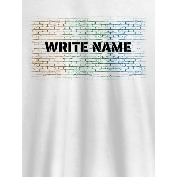 Graffiti Brick Wall T Shirt With Name Mens Wear