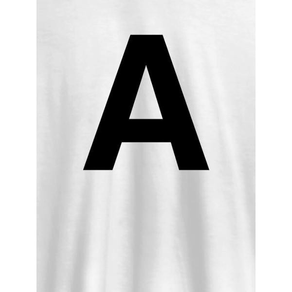 Single Letter On Customized Men Tees