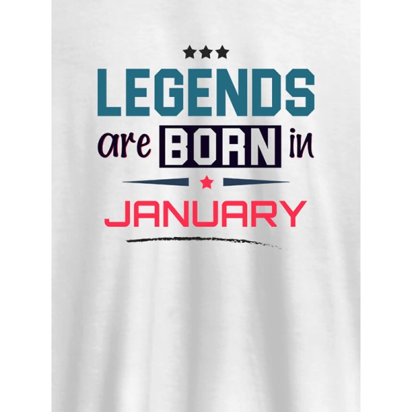 Kings Are Born In Month Personalised Printed Mens T Shirt